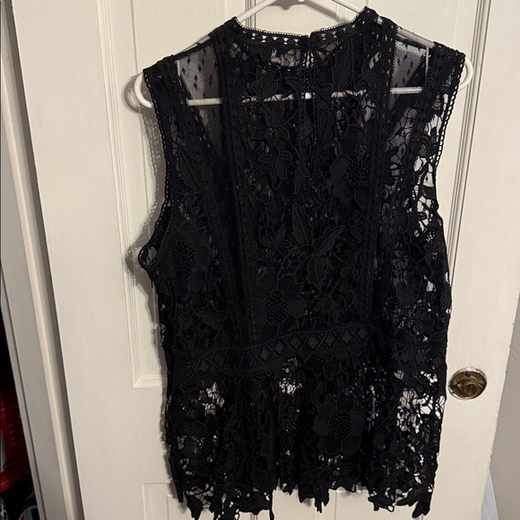 Express Black Lace Top - Picture 2 of 7